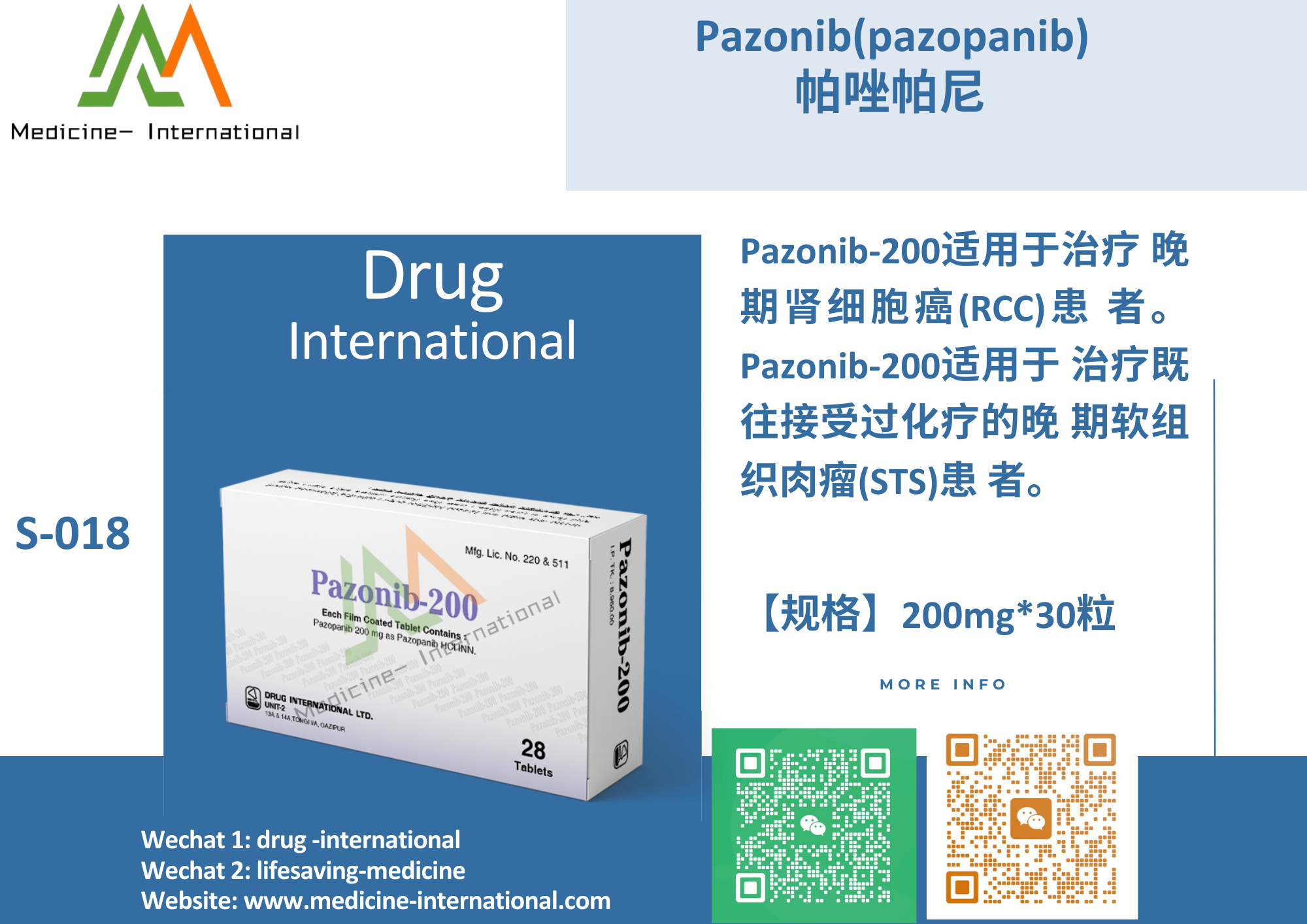 帕唑帕尼（Pazonib-200）
